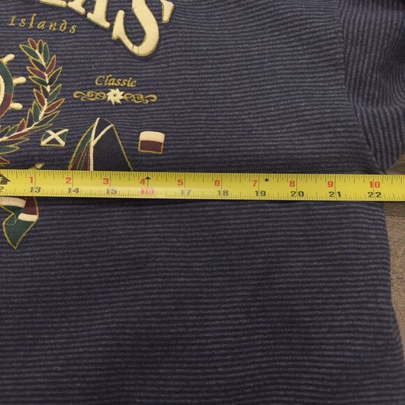 VTG Tee jays St. Thomas US Virgin Islands Sweatshirt Crewneck XL 90s Stripe USA - Picture 5 of 9